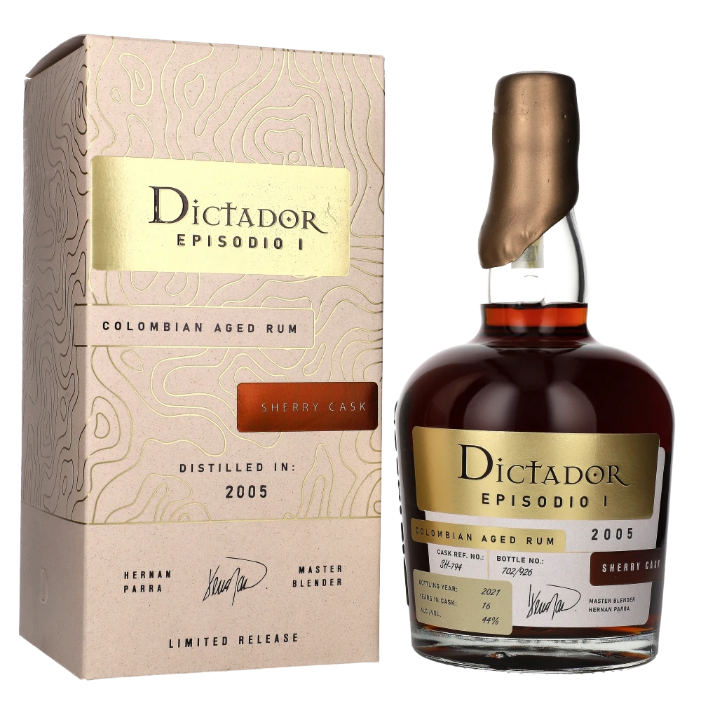 zdjęcie produktu RUM DICTADOR EPISODIO I SHERRY C. 2005 44% 0,7L