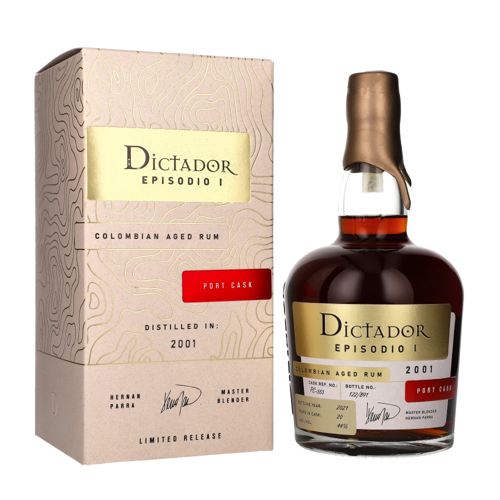 zdjęcie produktu RUM DICTADOR EPISODIO I PORT C. 2001 44% 0,7L