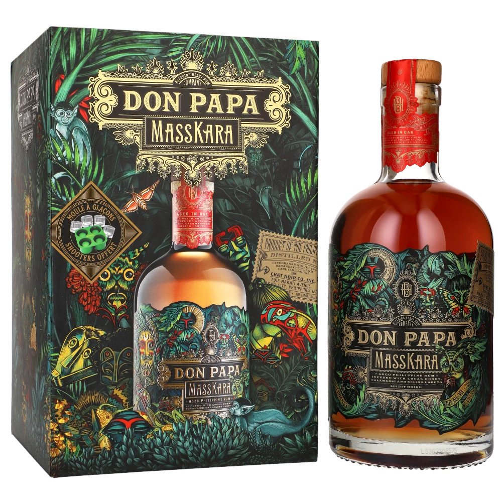 zdjęcie produktu RUM DON PAPA MASSKARA 40% 0,7L + FOREMKA